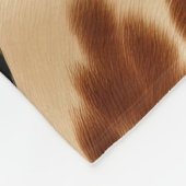 Couverture Polaire Crème Western Cowboy Brown Noir Cowhide (Coin)