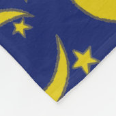 Couverture Polaire Crescent Jaune Lune Bleu Nuit Sky Star Astronomie (Coin)