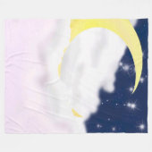 Couverture Polaire Cresent Moon in Soft Clouds Fleece Blanket (Devant (Horizontal))