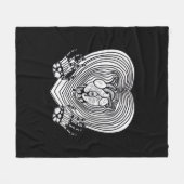 Couverture Polaire Crier Coeur classique - Squelette Mains Coeur (Devant (Horizontal))