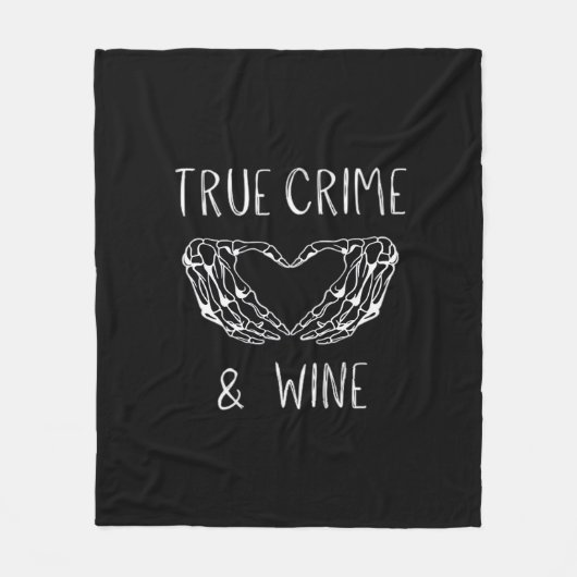 Couverture Polaire Crime Et Vin Squelette Mains (Devant)