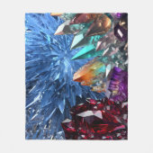 Couverture Polaire Cristaux de pierres précieuses de roche brute (Devant)