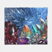 Couverture Polaire Cristaux de pierres précieuses de roche brute (Devant (Horizontal))