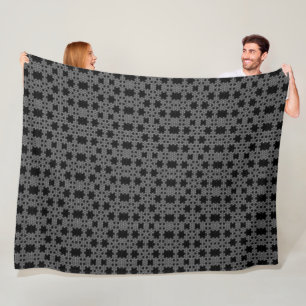 Couverture Polaire Crochet de flocon de neige fractal motif