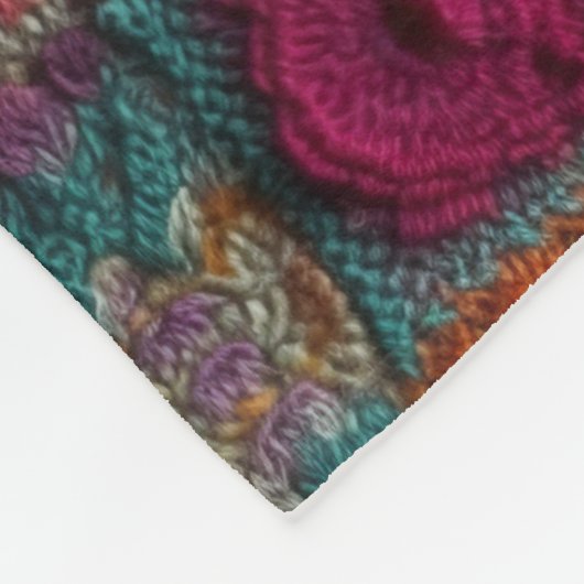 Couverture Polaire Crochet de sauce à fleurs (Coin)