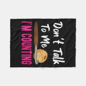 Couverture Polaire Crochet Knitting Don't Talk To Me I'm Counting (Devant (Horizontal))