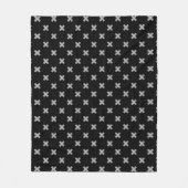 Couverture Polaire Crochets gris sur le noir (Devant)