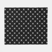 Couverture Polaire Crochets gris sur le noir (Devant (Horizontal))