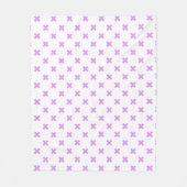 Couverture Polaire Crochets Lilac sur blanc (Devant)