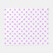 Couverture Polaire Crochets Lilac sur blanc (Devant (Horizontal))