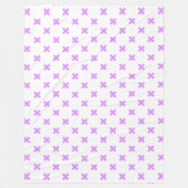 Couverture Polaire Crochets Lilac sur blanc (Devant)