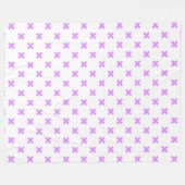 Couverture Polaire Crochets Lilac sur blanc (Devant (Horizontal))