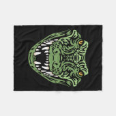 Couverture Polaire Crocodile Alligator Face Crocodiles Gator  (Devant (Horizontal))