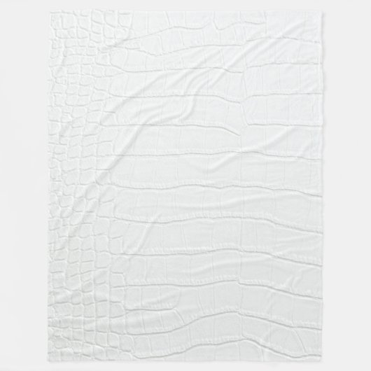Couverture Polaire Crocodile blanc - Impression (Devant)