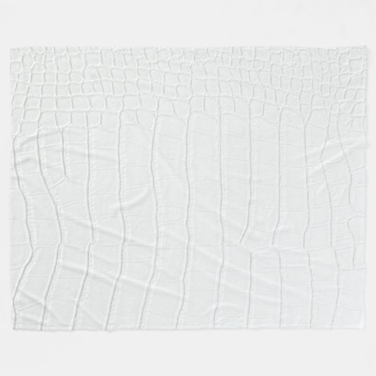 Couverture Polaire Crocodile blanc - Impression (Devant (Horizontal))