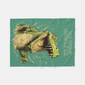 Couverture Polaire Crocodile de texte personnalisé (Devant (Horizontal))