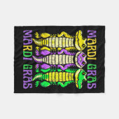 Couverture Polaire Crocodiles Aligator Louisiana Mardi Gras Carnival (Devant (Horizontal))