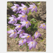 Couverture Polaire Crocus de printemps mignons (Devant)