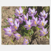 Couverture Polaire Crocus de printemps mignons (Devant (Horizontal))