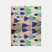 Couverture Polaire Crocus Motif aquarelle polaire (Devant)