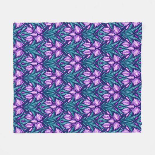 Couverture Polaire Crocus printaniers (Devant (Horizontal))