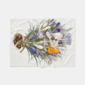 Couverture Polaire Crocus Spring Flower Botanique Floral Art (Devant (Horizontal))
