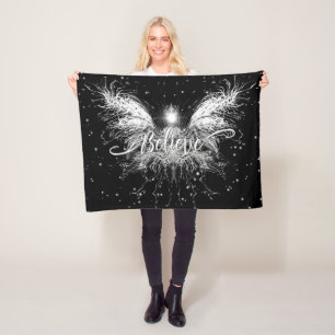 Couverture Polaire Croire Fairy Starlight Imaginaire noir
