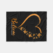 Couverture Polaire Croire Leucémie Sensibilisation Ruban orange (Devant (Horizontal))