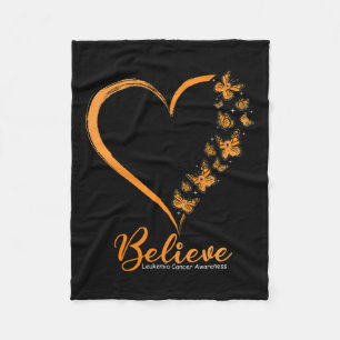 Couverture Polaire Croire Leucémie Sensibilisation Ruban orange