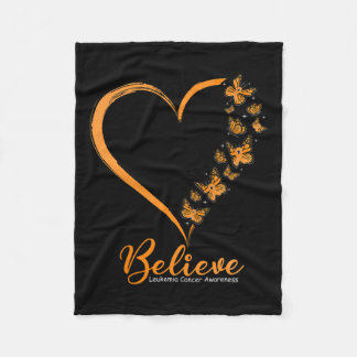 Couverture Polaire Croire Leucémie Sensibilisation Ruban orange