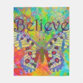 Couverture Polaire Croire papillon coloré (Devant)