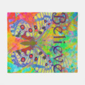 Couverture Polaire Croire papillon coloré (Devant (Horizontal))