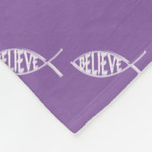 Couverture Polaire Croire Poisson Lavande (Coin)