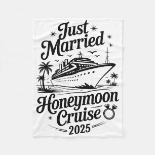 Couverture Polaire Croisière de lune de miel Cute Just Married 2025 J