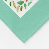 Couverture Polaire Croissance de l'aquarelle de petit hibou (Coin)