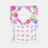 Couverture Polaire Croissance personnalisée d'étape importante d'âge (Devant)