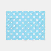 Couverture Polaire Croix blanche sur le bleu bébé (Devant (Horizontal))