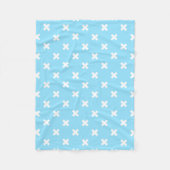 Couverture Polaire Croix blanche sur le bleu bébé (Devant)