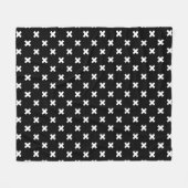 Couverture Polaire Croix blanche sur le noir (Devant (Horizontal))