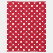 Couverture Polaire Croix blanche sur le rouge (Devant)