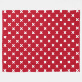 Couverture Polaire Croix blanche sur le rouge (Devant (Horizontal))