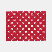 Couverture Polaire Croix blanche sur le rouge (Devant (Horizontal))