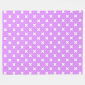 Couverture Polaire Croix blanches sur lilas (Devant (Horizontal))
