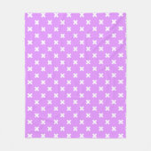Couverture Polaire Croix blanches sur lilas (Devant)