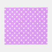 Couverture Polaire Croix blanches sur lilas (Devant (Horizontal))
