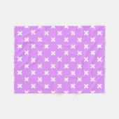 Couverture Polaire Croix blanches sur lilas (Devant (Horizontal))