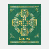 Couverture Polaire Croix celtique et lettre de noeud L Monogramme et (Devant)