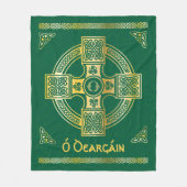 Couverture Polaire Croix celtique et lettre de noeud O Monogramme et (Devant)