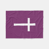 Couverture Polaire Croix chrétienne de base Rapport doré Blanc Violet (Devant (Horizontal))