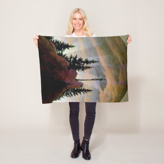 Couverture Polaire Croix dans les montagnes, Friedrich (En situation)